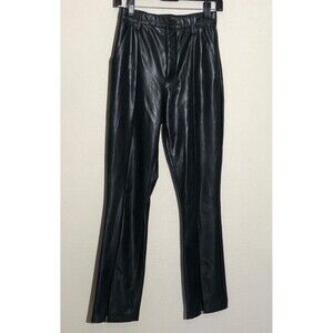 Abercrombie & Fitch Pants Womens 27/4 Black Faux Leather Skinny Ultra High Rise‎